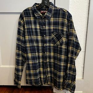Men’s Northpoint Blue and Yellow Flannel XL